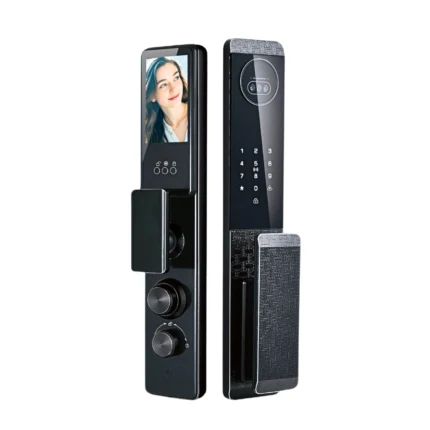 3D FACE ID+Fingerprint Intelligent Door Automatic  Lock with video camera