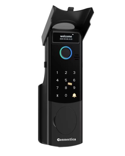 WiFi Tuya Waterproof Digital Electric Smart Fingerprint Outdoor Keypad Gate Rim Lock Keyless Door Lock